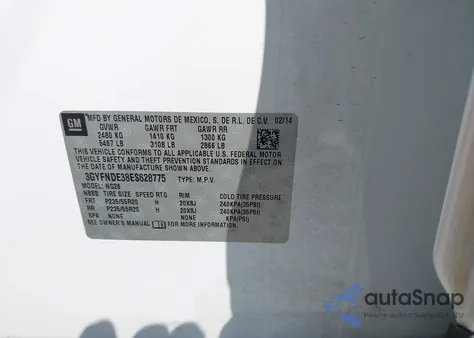 2014 Cadillac Srx Premium Collection z USA, uszkodzony, nr VIN 3GYFNDE38ES628775